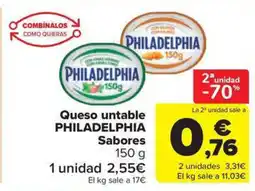 Carrefour Market PHILADELPHIA Queso untable Sabores oferta