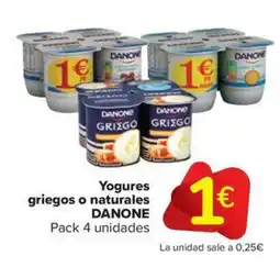 Carrefour Market DANONE Yogures griegos o naturales oferta