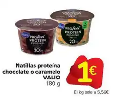 Carrefour Market VALIO Natillas proteína chocolate o caramelo oferta