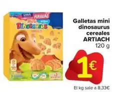 Carrefour Market ARTIACH Galletas mini dinosaurus cereales oferta