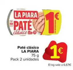 Carrefour Market LA PIARA Paté clásico oferta