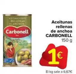 Carrefour Market CARBONELL Aceitunas rellenas de anchoa oferta