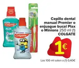 Carrefour Market COLGATE Cepillo dental manual Premier o enjuague bucal Plax o Minions oferta