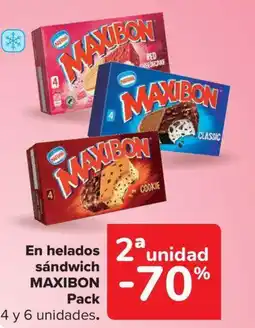 Carrefour Market MAXIBON En helados sándwich oferta