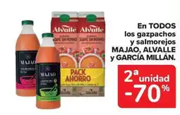 Carrefour Market MAJAO, ALVALLE y GARCÍA MILLÁN En todos los gazpachos y salmorejos oferta