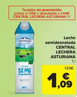 Carrefour Market ASTURIANA Leche semidesnatada central leche oferta