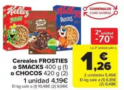 Carrefour Market KELLOGG'S Cereales frosties o smacks o chocos oferta