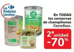 Carrefour Market En todas las conservas de champiñones carrefour. oferta
