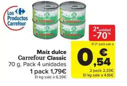Carrefour Market Maíz dulce Carrefour Classic oferta