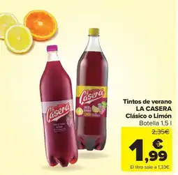Carrefour Market LA CASERA Tintos de verano Clásico o Limón oferta
