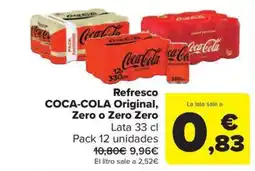 Carrefour Market COCA-COLA Refresco Original, Zero o Zero Zero oferta