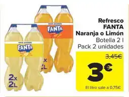 Carrefour Market FANTA Refresco Naranja o Limón oferta