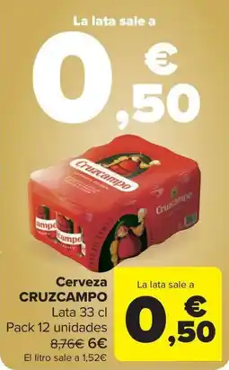 Carrefour Market CRUZCAMPO Cerveza oferta