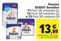 Carrefour Market DODOT Pañales Sensitive oferta
