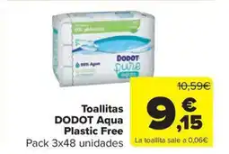 Carrefour Market DODOT Toallitas Aqua Plastic Free oferta