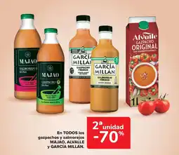 Carrefour Market MAJAO, ALVALLE y GARCÍA MILLÁN En todos los gazpachos y salmorejos oferta