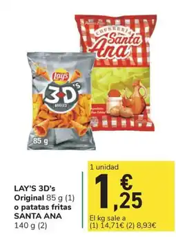 Carrefour Express LAY'S/SANTA ANA 3D's Original o patatas fritas oferta