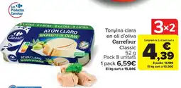 Carrefour Tonyina clara en oli d'oliva Carrefour Classic oferta