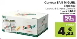 Carrefour SAN MIGUEL Cervesa Especial oferta