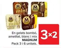 Carrefour MAGNUM En gelats bombó, ametllat, blanc i mix oferta