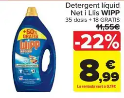 Carrefour WIPP Detergent líquid Net i Llis oferta