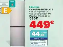 Carrefour HISENSE Combi RB390N4ACE oferta