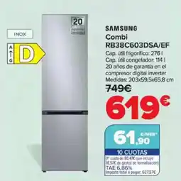 Carrefour SAMSUNG Combi RB38C603DSA/EF oferta