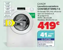 Carrefour CANDY Lavadora-secadora COW4854TWM6/1-S oferta
