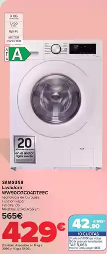 Carrefour SAMSUNG Lavadora WW90CGC04DTEEC oferta