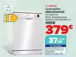 Carrefour BOSCH Lavavajillas SMS25AW05E oferta
