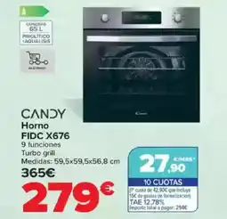 Carrefour CANDY Horno FIDC X676 oferta