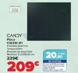 Carrefour CANDY Placa C1633C/E1 oferta