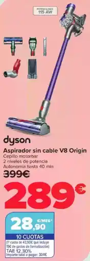 Carrefour DYSON Aspirador sin cable V8 Origin oferta