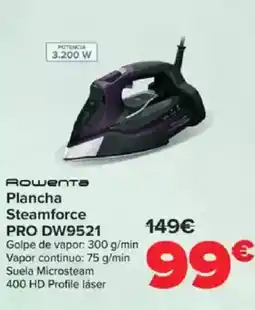Carrefour ROWENTA Plancha Steamforce PRO DW9521 oferta