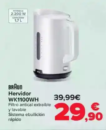 Carrefour BRAUN Hervidor WK1100WH oferta