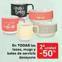 Carrefour En todas las tazas, mugs y boles de servicio desayuno oferta