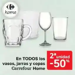 Carrefour En todos los vasos, jarras y copas carrefour home oferta