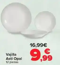Carrefour Vajilla Asti Opal oferta