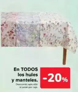Carrefour En todos los hules y manteles. oferta