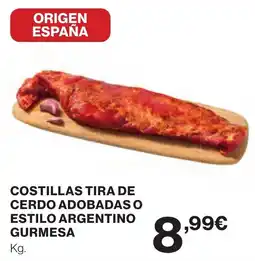 Supercor Costillas tira de cerdo adobadas o estilo argentino gurmesa oferta