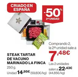 Supercor Steak tartar de vacuno marinado la finca oferta