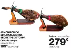 Supercor Jamón ibérico 50% raza ibérica secretos de tonda oferta