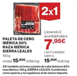 Supercor Paleta de cebo ibérica 50% raza ibérica sierra leales oferta