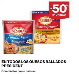 Supercor PRÉSIDENT En todos los quesos rallados oferta