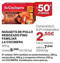 Supercor LA COCINERA Nuggets de pollo rebozado fino familiar oferta