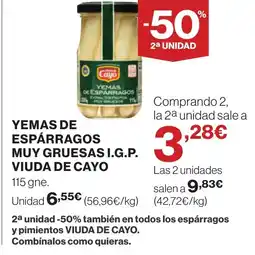 Supercor Yemas de espárragos muy gruesas i.g.p. viuda de cayo oferta