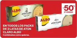 Supercor ALBO En todos los packs de 3 latas de atún claro oferta