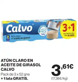 Supercor CALVO Atún claro en aceite de girasol oferta