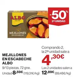 Supercor ALBO Mejillones en escabeche oferta