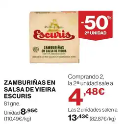 Supercor ESCURIS Zamburiñas en salsa de vieira oferta